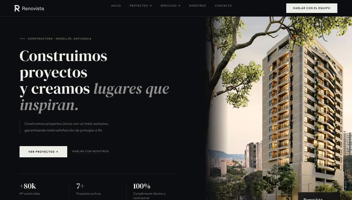 Captura del sitio de Renovista